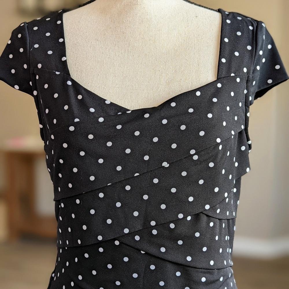 White House Black Market polka dot dress